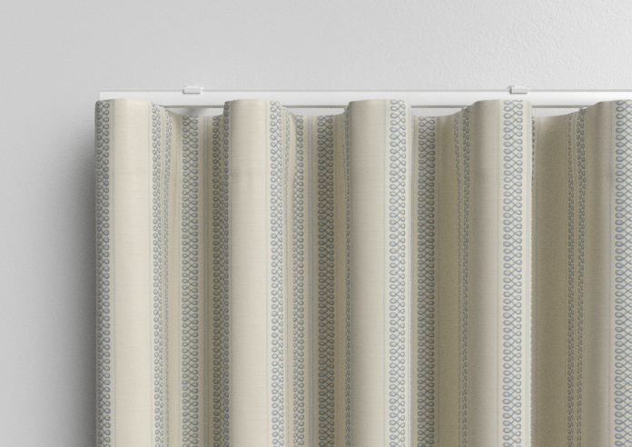 Trellis Prints, Noble Stripe Raffs Blue - Made to Measure Curtains - Image 13